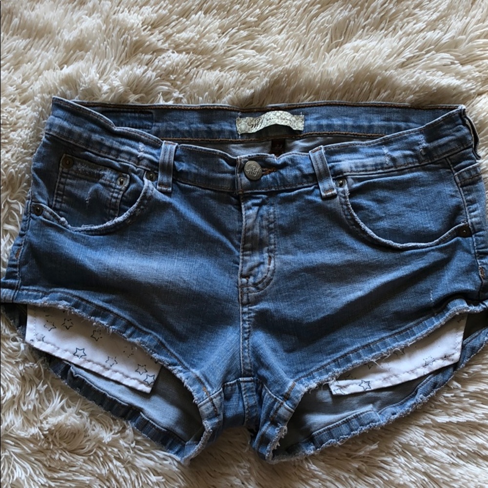 Free People M2F Nordstrom High-low Denim Shorts